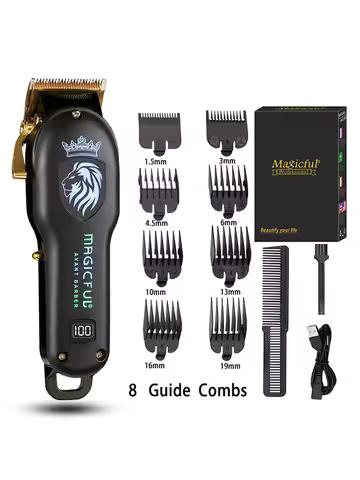 MAGICFUL New Professional Hair Clipper Rechargeable Electric Trimmer For Men Beard Kids Barber Cutting Machine Haircut Machine