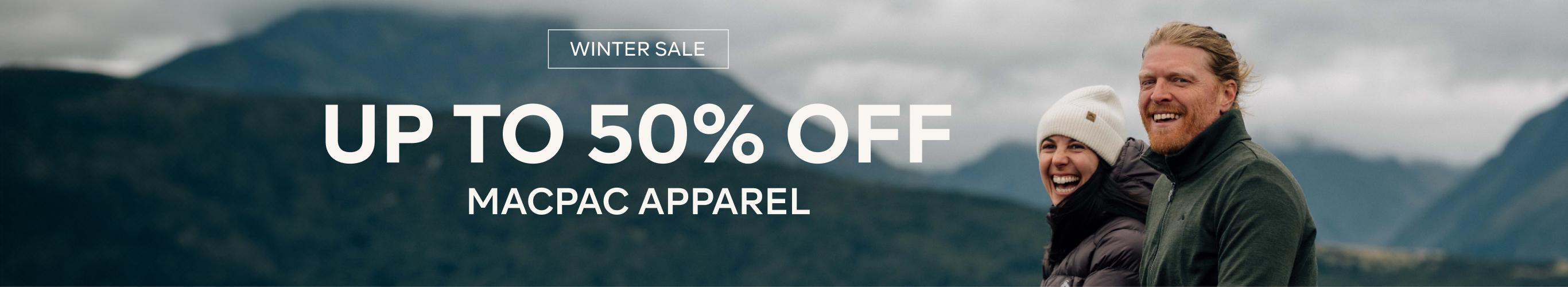 Macpac Winter Sale - up to 50% off apparel, jackets, fleece and more